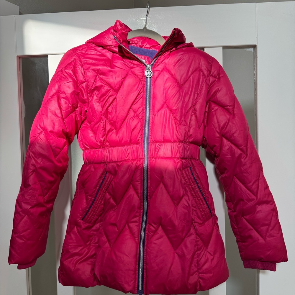 Kids Pink Quilted Puffer Jacket